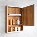 wholesale hanging Modern Wood Color Stainless Steel Bathroom Vanity With  Mirror Cabinet set